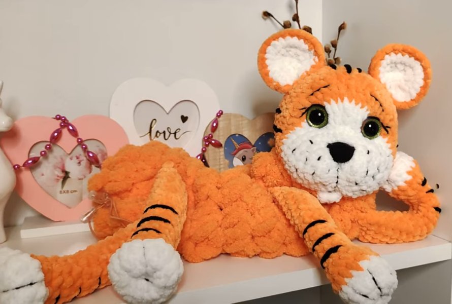 Схема вязания пижамница тигр крючком