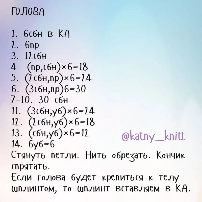 Схема головы Схема головы