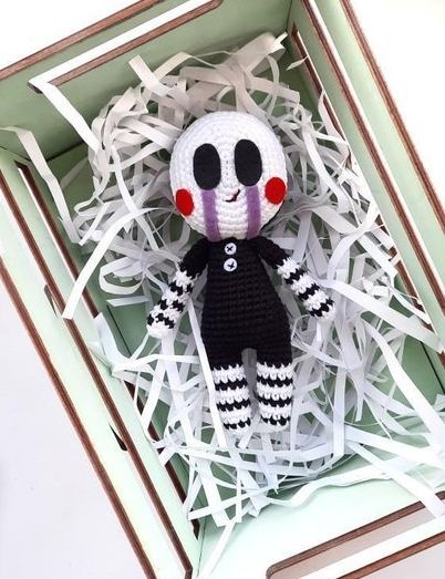 Вязаная крючком Марионетка из "FNAF" Вязаная крючком Марионетка из "FNAF"- видео МК по вязанию