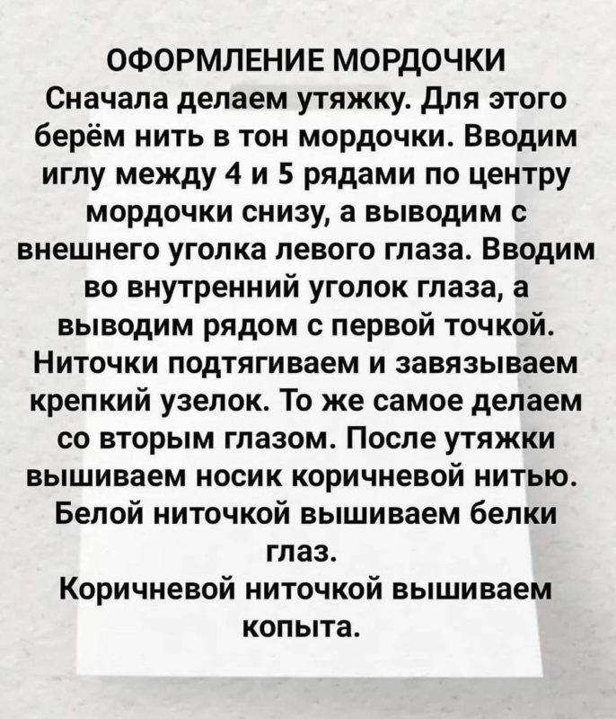 Оформление мордочки Оформление мордочки