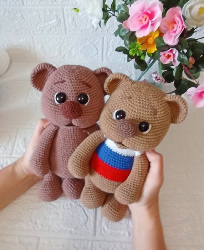 Схема вязания родной мишка крючком