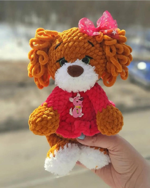 Амигуруми собака крючком