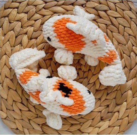 Рыбка амигуруми крючком Карп Кои