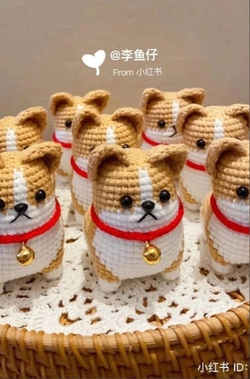 Собачка корги крючком схема и описание