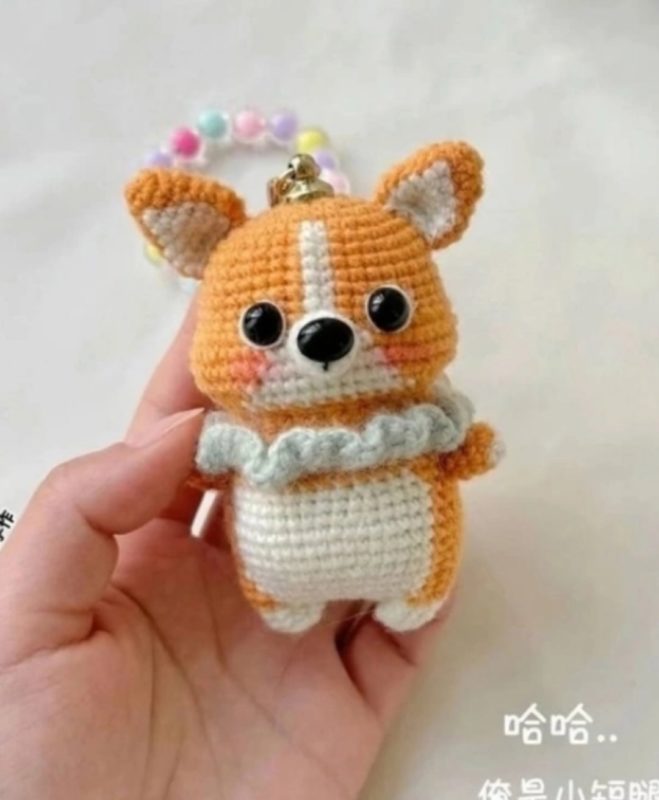 Вязаная крючком корги схема