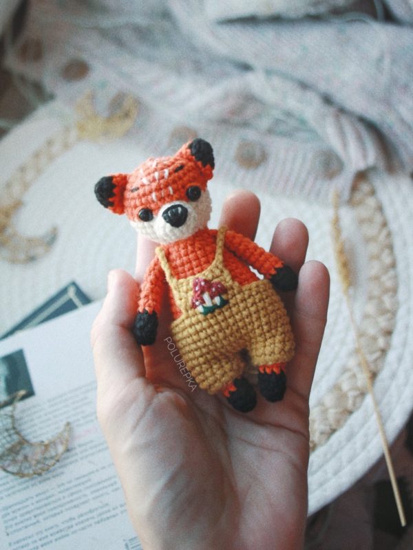 Лисенок крючком схема и описание амигуруми