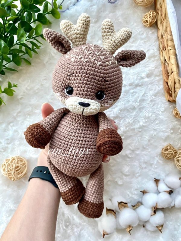 Олень крючком схема и описание амигуруми бесплатно