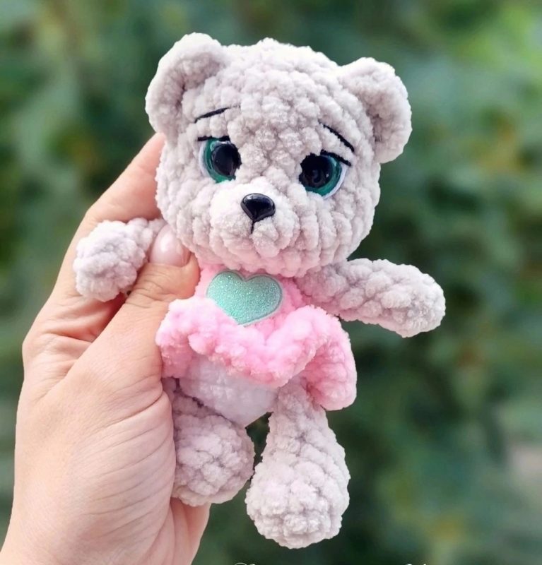 Маленький мишка крючком схема